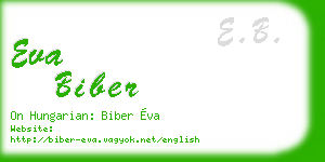 eva biber business card